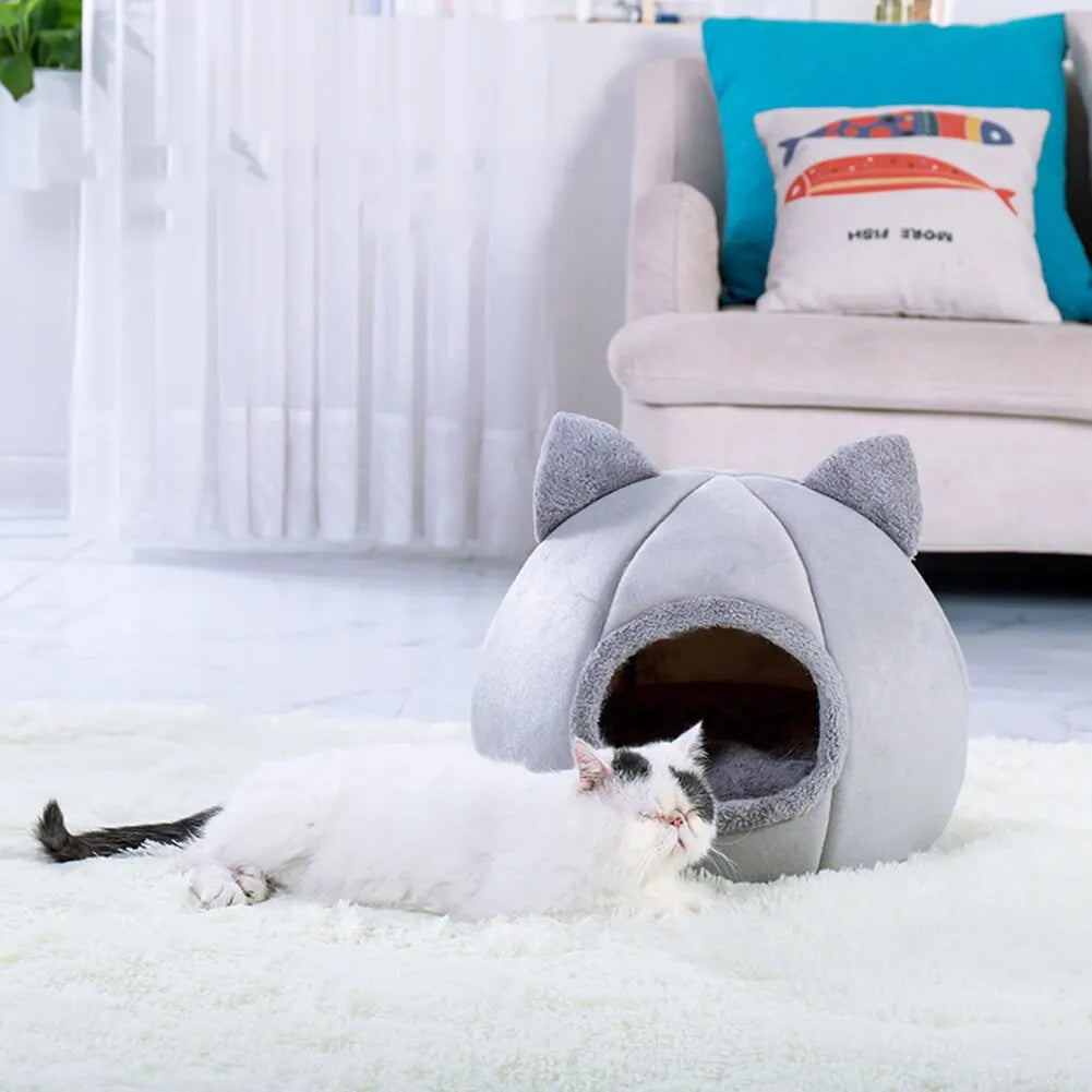 Pet Tent Cave Bed for Cats Small Dogs Self-Warming 