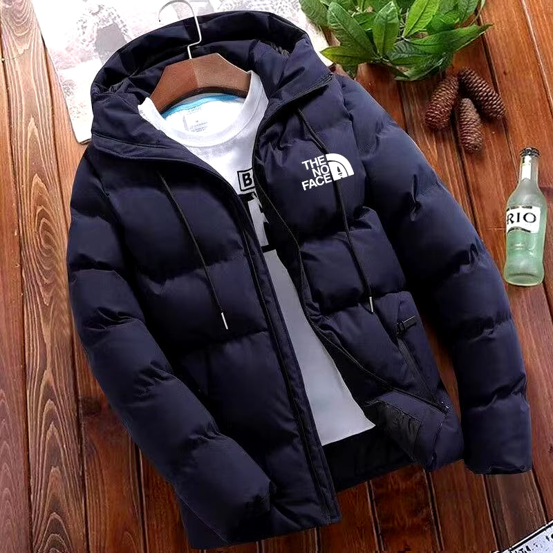 2024 New Winter Jacket Men'S Standing Collar Warm down Jacket Street Fashion Casual Brand Outer Men'S Parka Coat