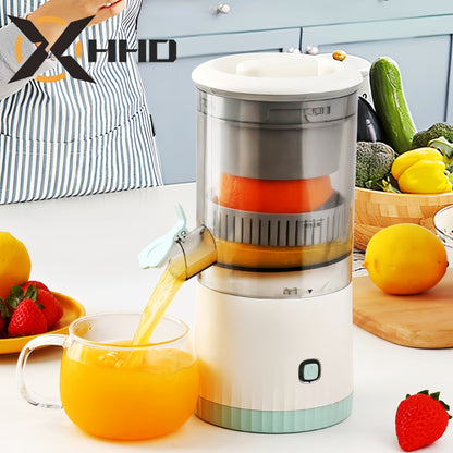 HHD Compact Portable Juicer - USB Rechargeable - Automatic Squeeze & Efficient Separation for Fresh Orange Juice