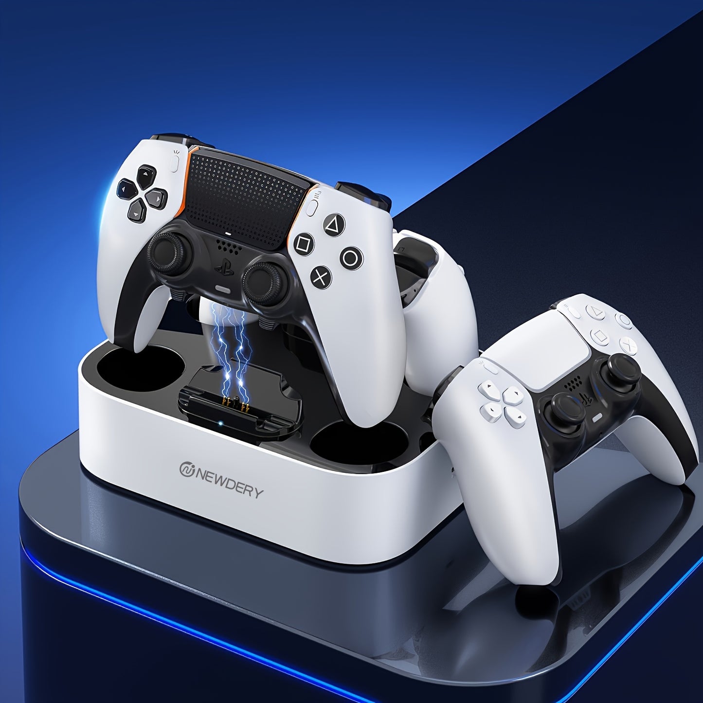 NEWDERY USB Charging Dock for PS5 & DualSense Edge Controllers