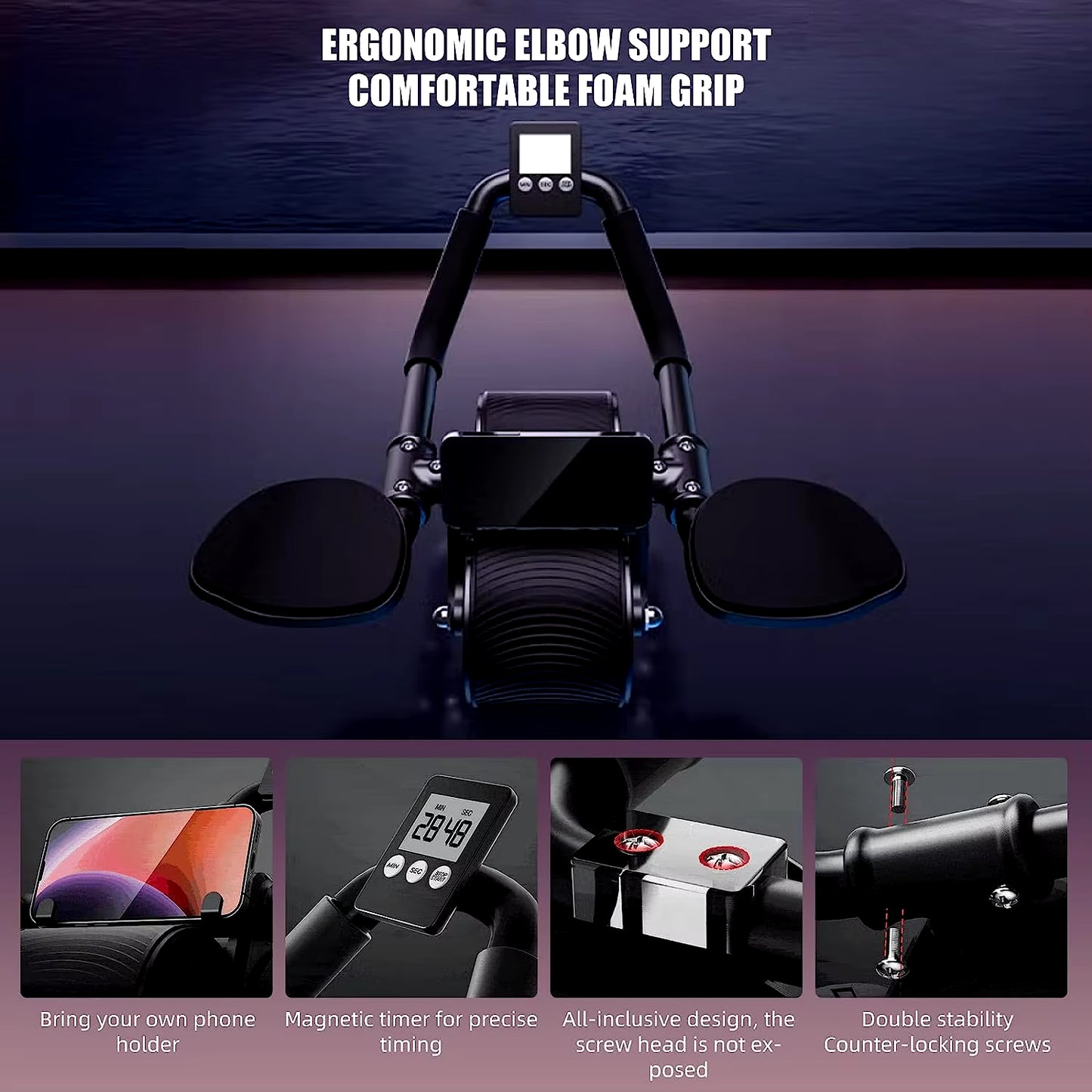 Elbow Support Automatic Rebound Abdominal Wheel Core Muscle Ab