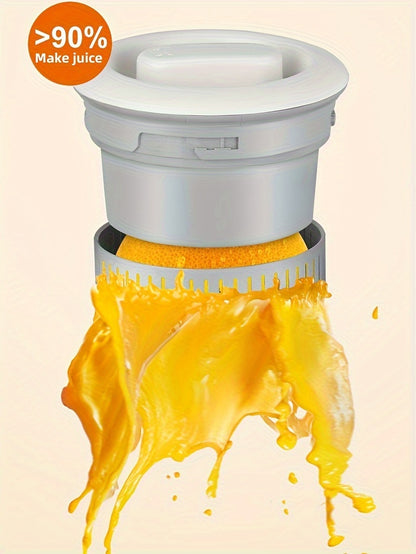 HHD Compact Portable Juicer - USB Rechargeable - Automatic Squeeze & Efficient Separation for Fresh Orange Juice